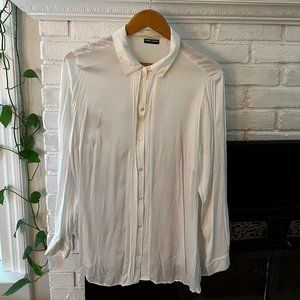 Gerry Weber White Silk Blouse SZ XL